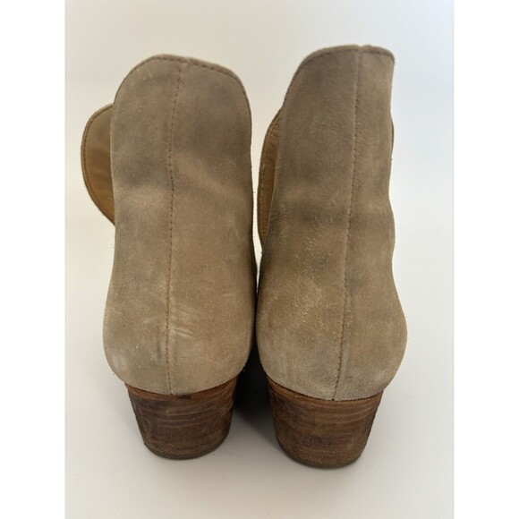 Free People Boots Womens 35 5.5 Tan Booties Ankle V Cut Boho Bohemian Western - Picture 4 of 11